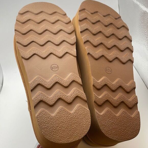 ❄️ CUSHIONAIRE Women's Genuine Suede Cozy Mule Platform SIZE 9.5 CHESTNUT ❄️ - Picture 7 of 8